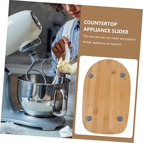 Miniatura 3 de COLLBATH Batidora móvil Mat batidora de pie batidora de pie bandejas de madera bandejas de madera para servir bandejas de café deslizante para