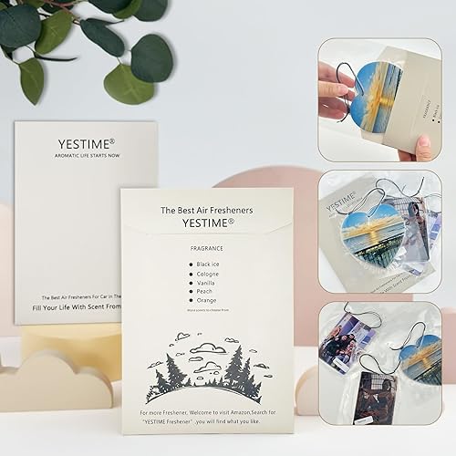 Miniatura 7 de Ambientador personalizado para automóvil  Ambientador personalizado con foto de doble cara, ambientadores con olor con imagen para armario, baño,