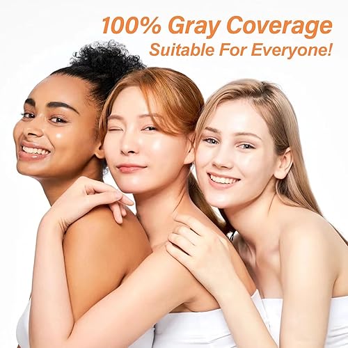 Miniatura 7 de Champú de tinte para cabello negro 3 en 1 para hombres y mujeres, champú de color negro natural para cobertura del 100 % de las canas, colores de