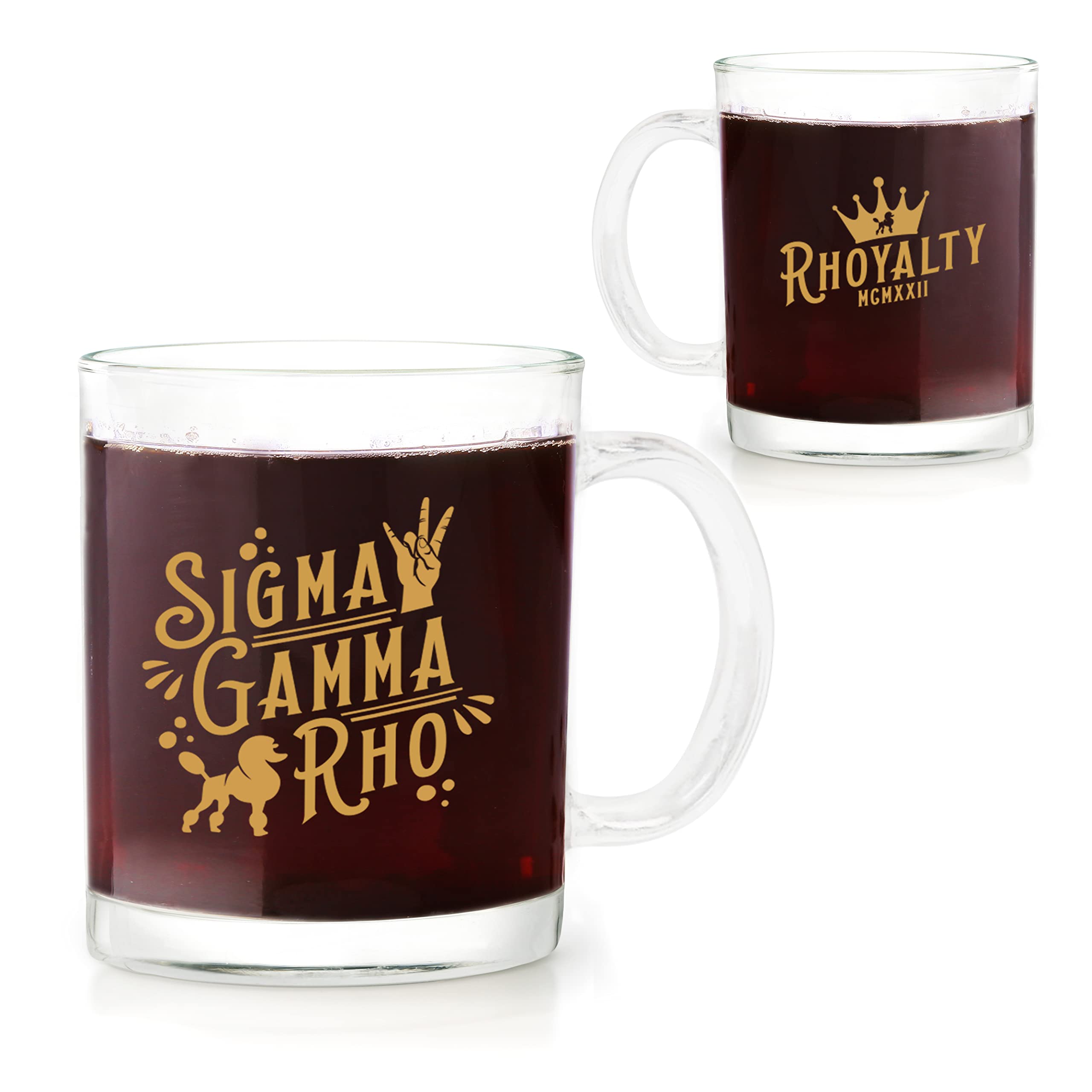Bad Bananas BBGreek Sigma Gamma Rho Sorority Paraphernalia - 13 oz Glass Mug - Rhoyalty - SGRho - Official Vendor