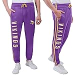 Ultra Game NFL Official Adults Active Super Soft Fleece Game Day Jogger Sweatpants - Unisex, Minnesota Vikings, Team Color, Medium