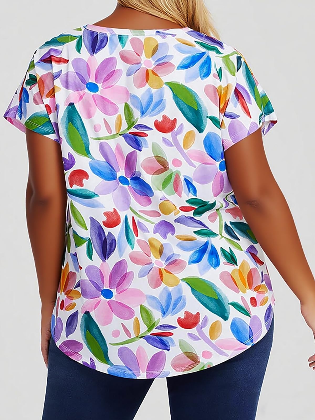 Nihsatin Women's Plus Size Lace up Ribbed Tops Casual T-Shirts Gothic Corset Top