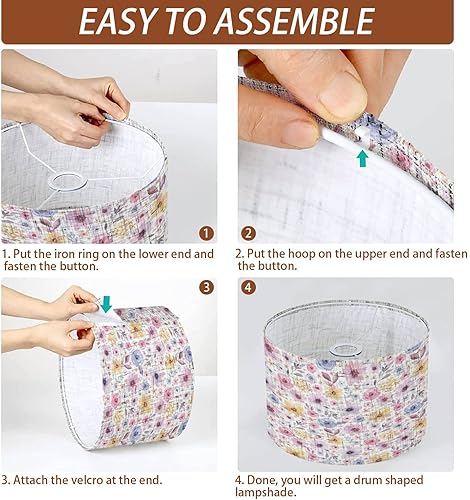 Miniatura 7 de OEPWQIWEPZ Trípode lámpara de mesita de noche para mesita de noche, lámpara de mesa de noche de madera con pantalla de tela de lino para guardería,