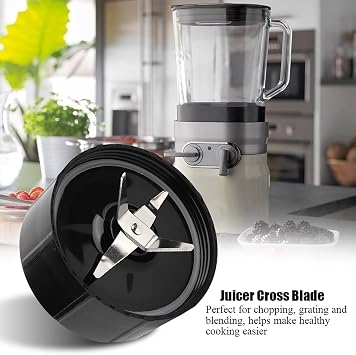 Cross Blade Blender Replacement Parts Work, Extractor Cross Blade Juicer Part Replacement Blades Blenders Juicer Kitchen Accessory Replacements for 250W