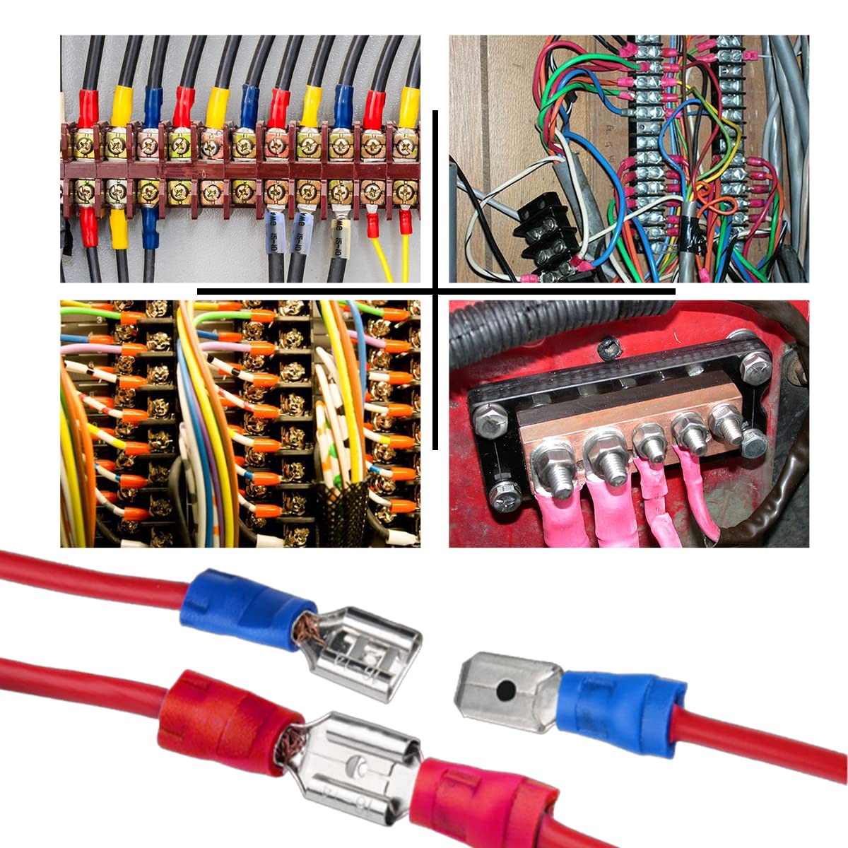 360pc Assorted Insulated Electrical Wire Terminal Crimp Connectors
