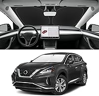 Vista 155 de Parasol de parabrisas de ajuste personalizado para Nissan Titan 2017-2024, bloquea los rayos UV y el calor, parasol de ventana delantera, fácil