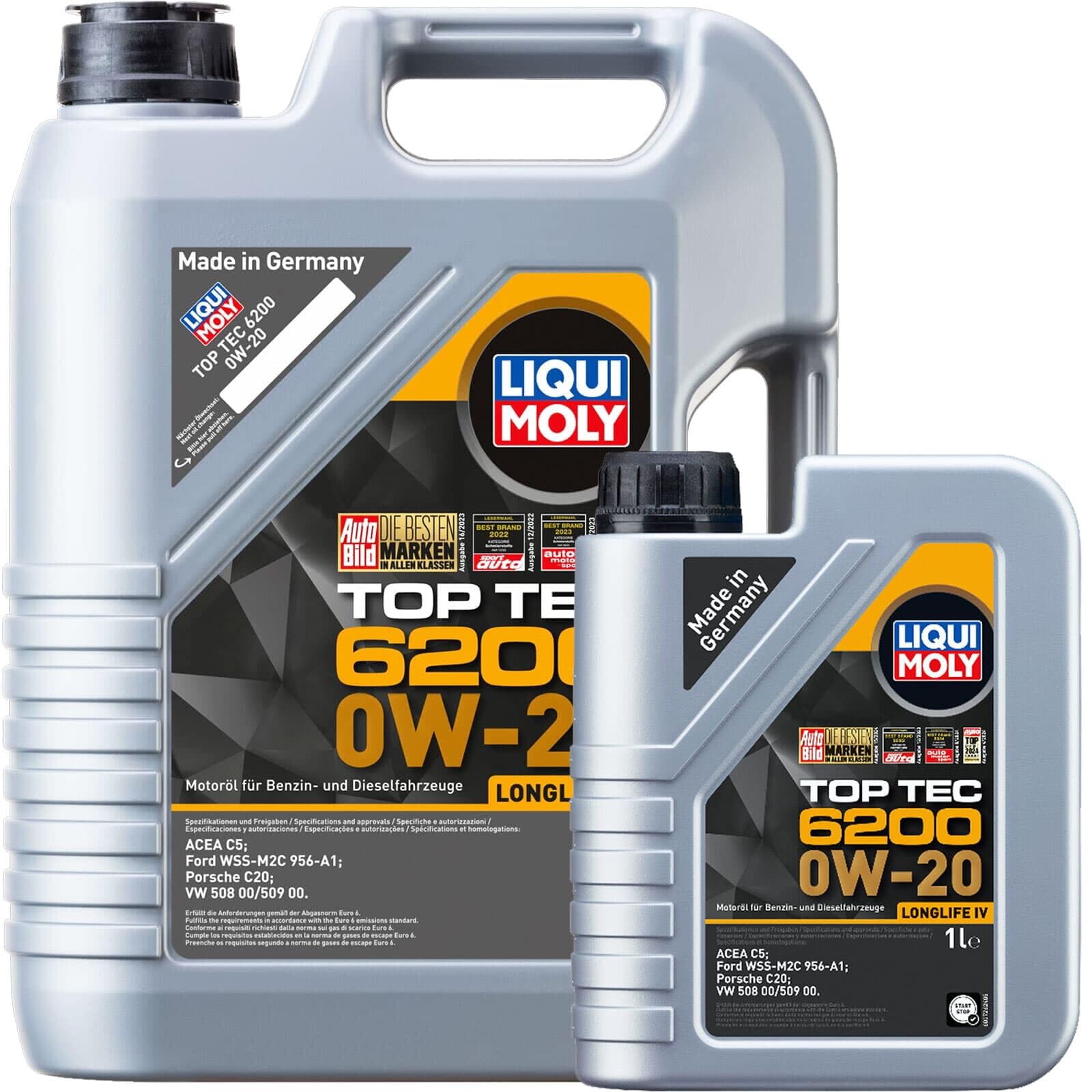 1x5L+1x1L Liqui Moly Motoröl Top Tec 6200 0W-20