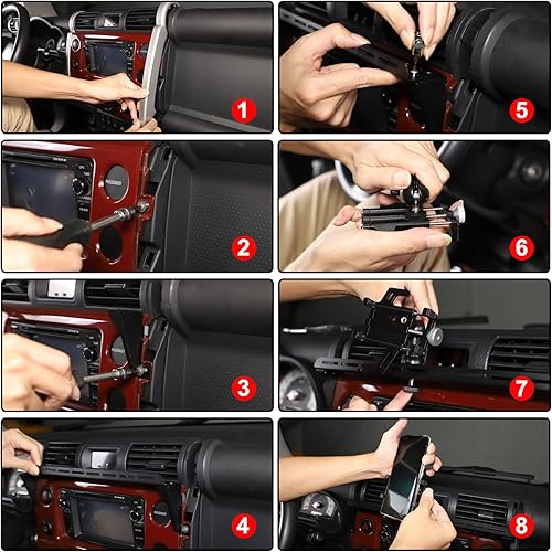 Miniatura 6 de Soporte de panel de instrumentos de automóvil para teléfono celular compatible con