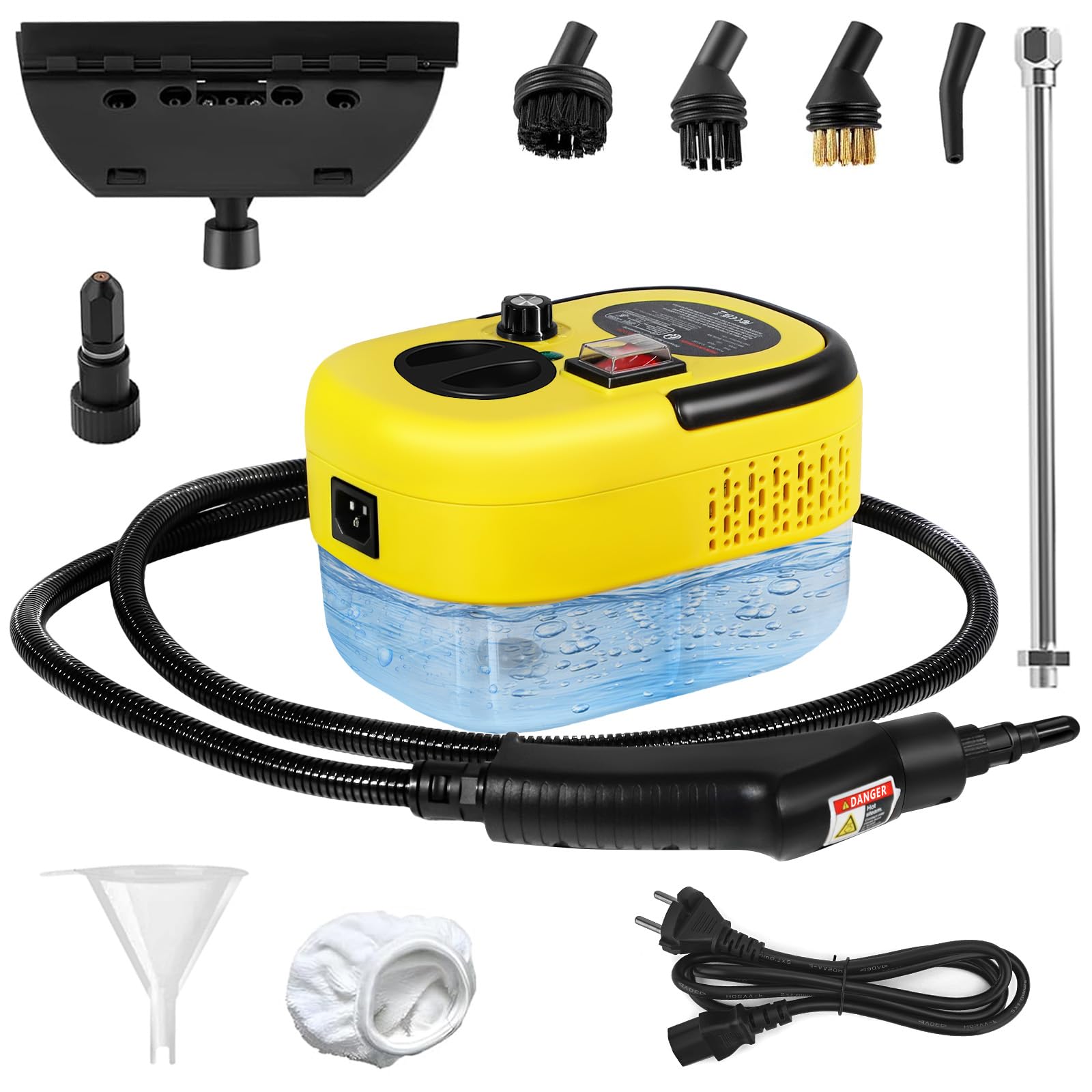 Handheld Steam Cleaner 1200ml High-Pressure with Large Tank for Floors, Cars, Upholstery & Grout Cleaning