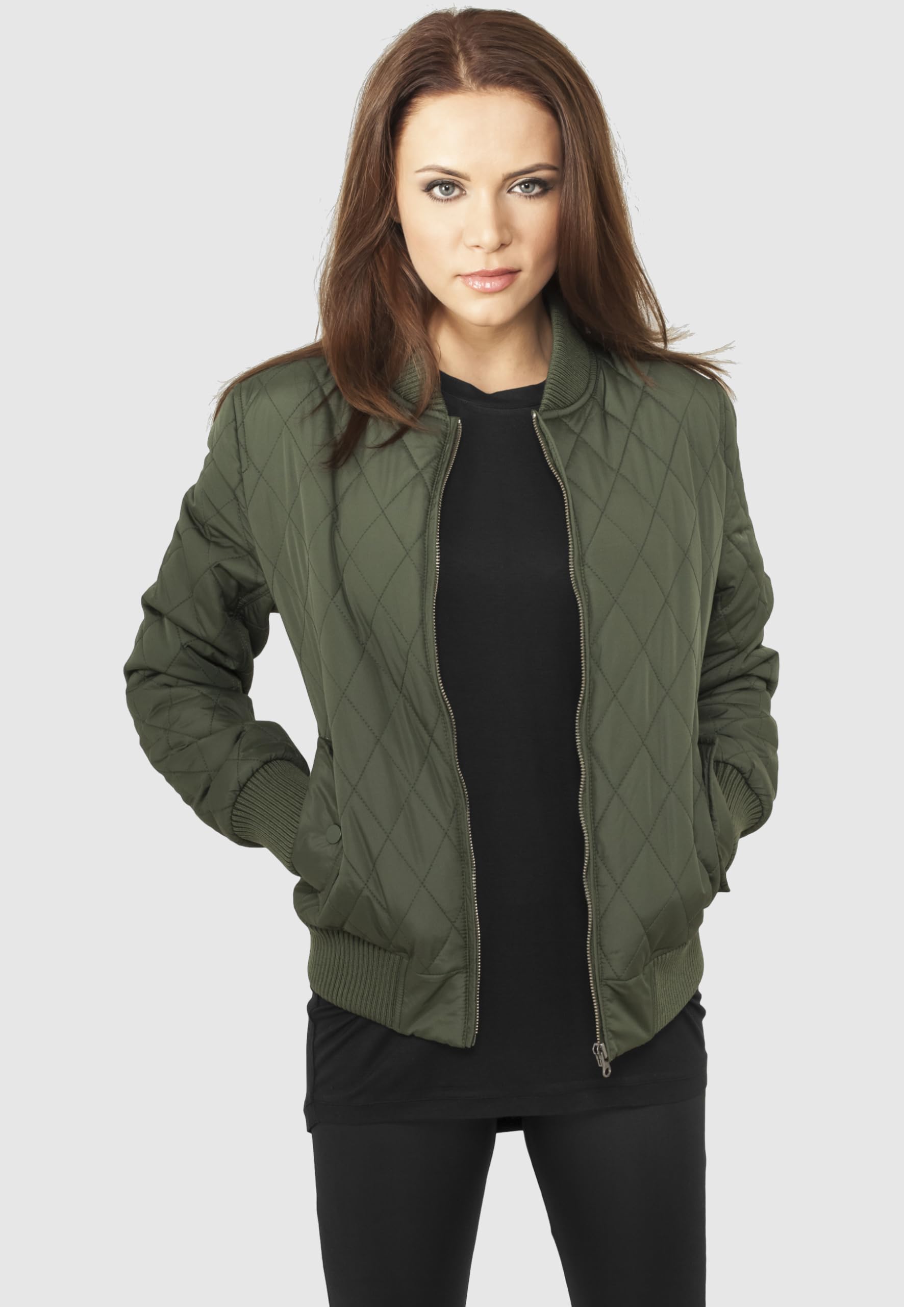 Urban Classics Damen Ladies Diamond Quilt Nylon Jacket