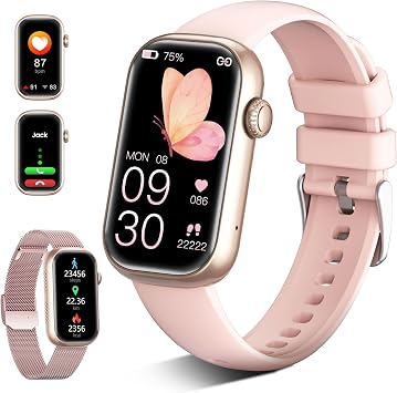LIGE Fitness Tracker- Smart Watches for Women with 1.47" HD, IP68 Waterproof, 7+ Days Battery, 24+ Exercises Activity Tracker Fitness Watches, Fitness Smart Watch Android iOS Pink