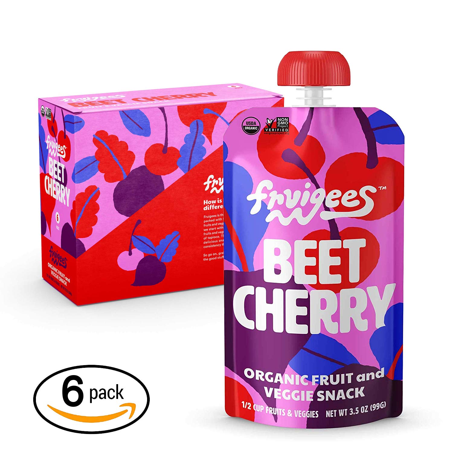 Fruigees Organic Fruit Snack, Nothing Beets Cherry, 6 Count