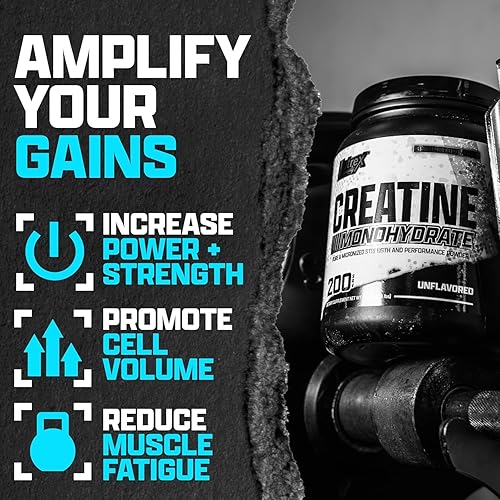 Miniatura 2 de Nutrex Research Polvo de monohidrato de creatina ultra pura sin sabor  Polvo de creatina micronizada 5G para ganancia muscular, fuerza, resistencia