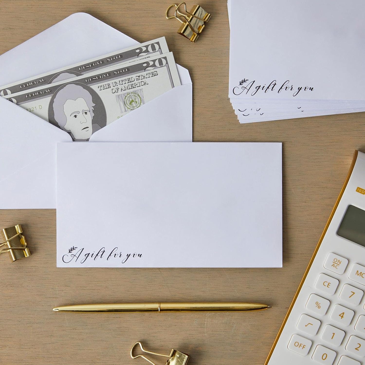 Money Envelopes for Cash, A Gift for You (White, 3.75 x 6.75 In, 100 Pack) : Office Products