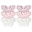 DOSMINE Muslin Baby Bibs for Drooling and Teething Newborn Drool Bibs for Baby Girl Boy (Pink)
