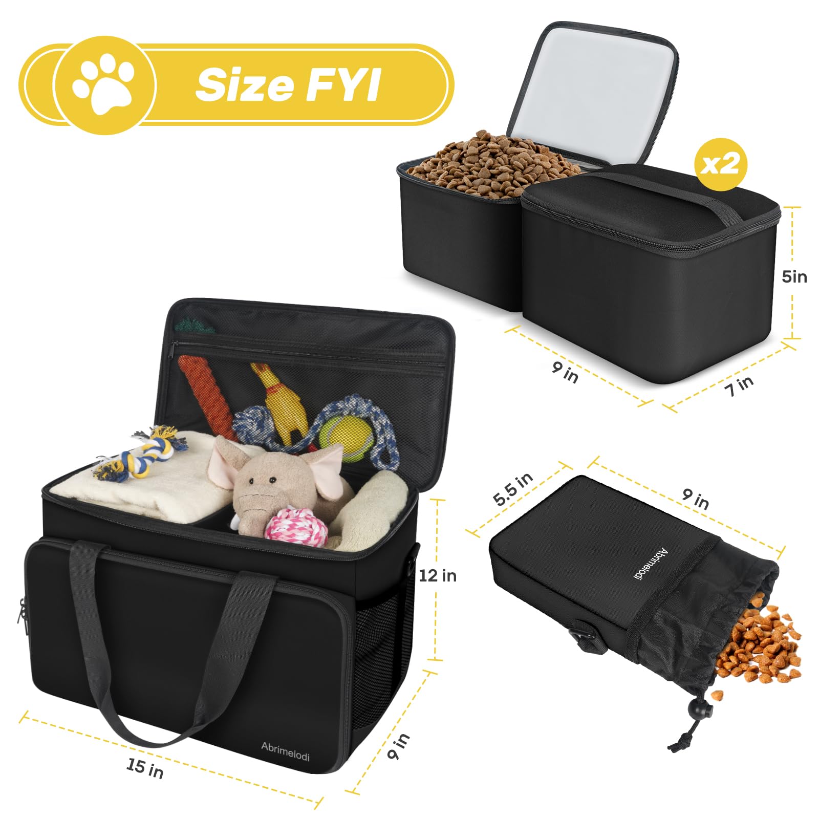 Sacs de Voyage pour Chien Noir