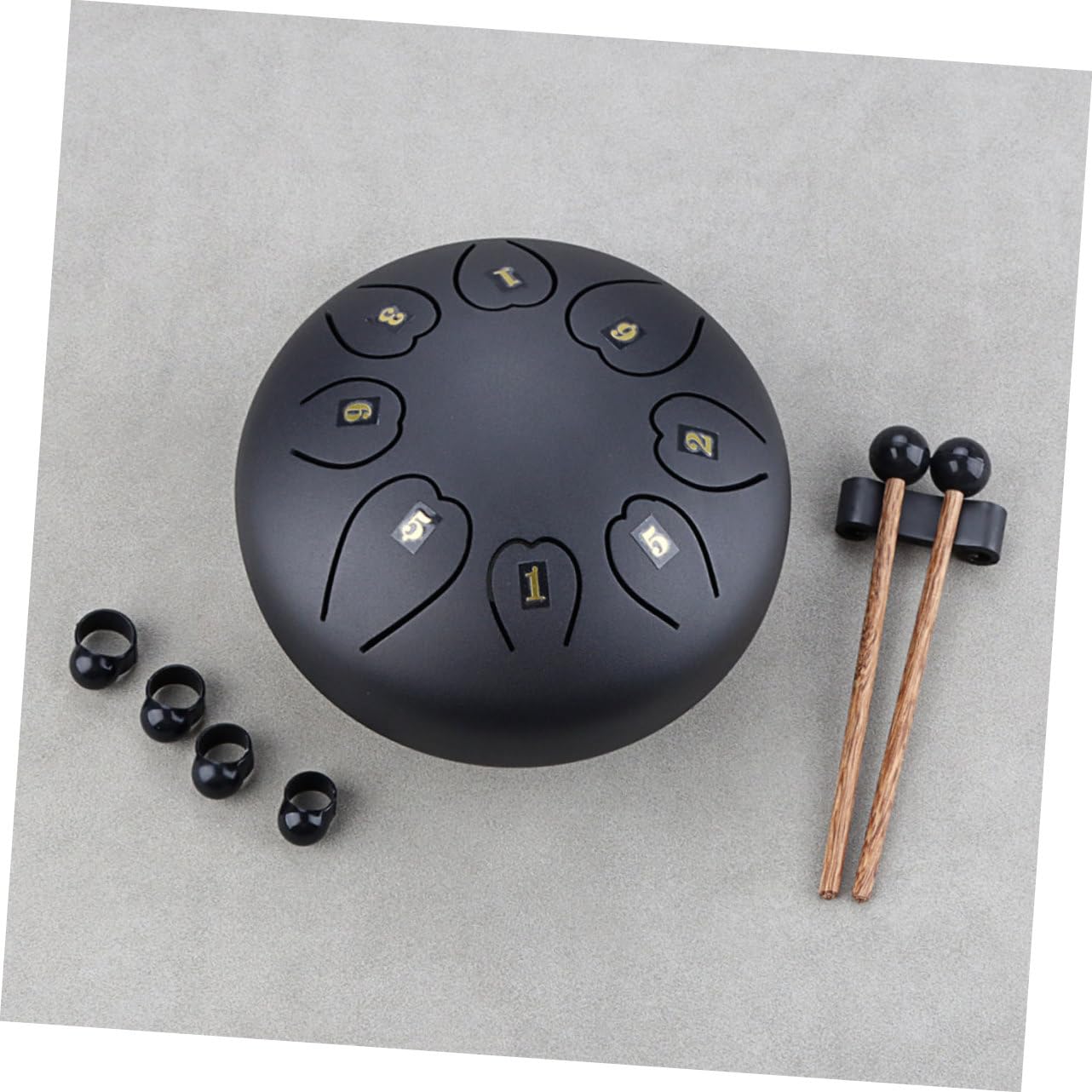 BESPORTBLE Instrumento de Lengüeta Etéreo Negro Grande, Instrumento de Percusión de Metal y Madera, Fácil de Aprender, Adecuado para Educación y Ocio