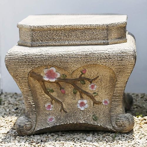 zenggp Base de maceta para jardín, balcón, decoración de estatua de piedra, soporte de flores, A