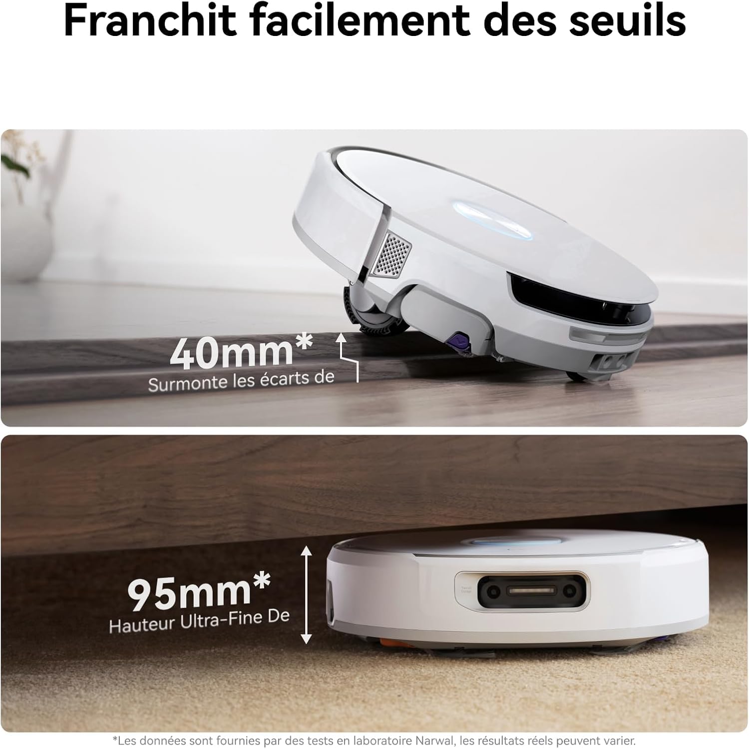 NARWAL Flow Robot Aspirador y Fregasuelos Todo en Uno, Sistema FlowWash de Autolimpieza, 22.000Pa de Succión, Tecnología Anti-Enredos para Pelo de Mascotas, Lavado con Agua Caliente 45-80°C