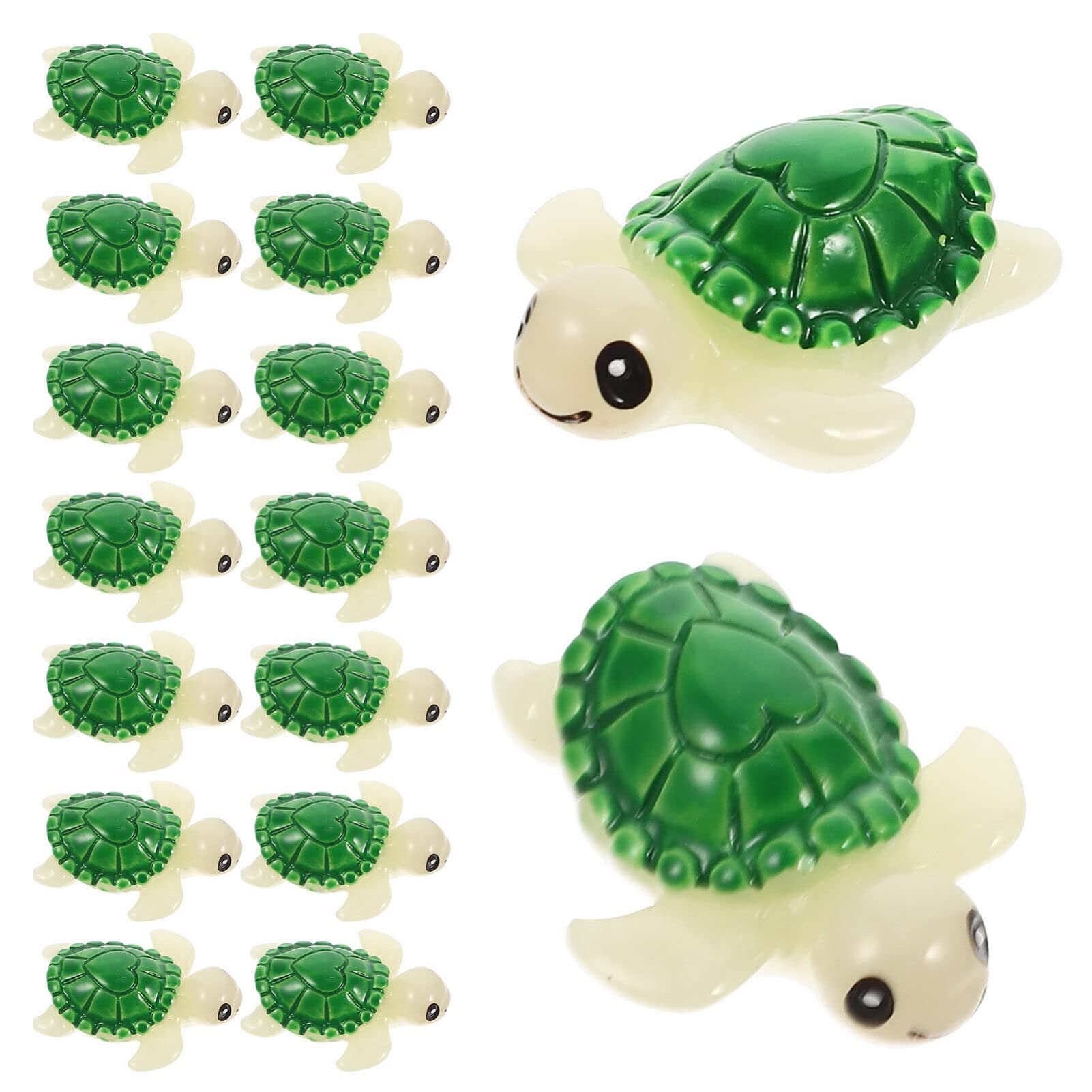 20pcs Cute Tiny Turtles Miniature Tortoises Mini Resin Figures Small Animal Figurines Cake Toppers for Succulent Planter Micro Landscape Decors