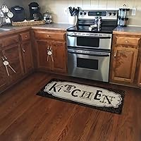 Vista 8 de UKELER Alfombra antideslizante para lavandería, duradera e impermeable, 48 x 20 pulgadas