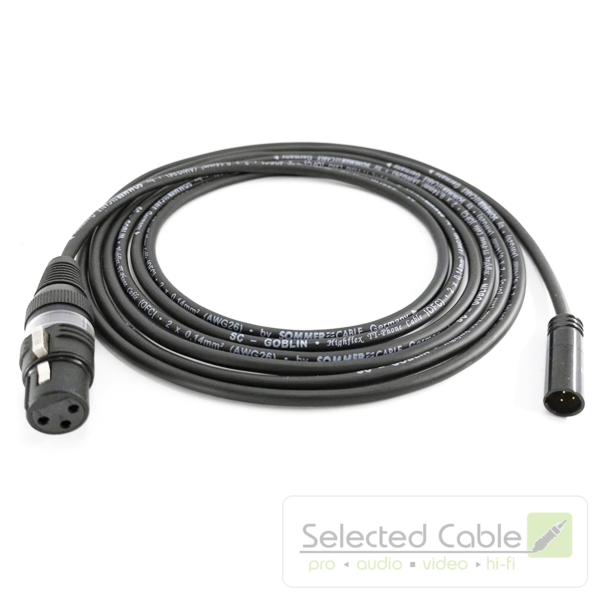 7,5m Mini-XLR Mikrofonkabel Male auf XLR Female passend für z.B. Blackmagic 6K 4K BMPCC Audioadapter - SC-AK-mXLR-XLR-0750-24.6ft