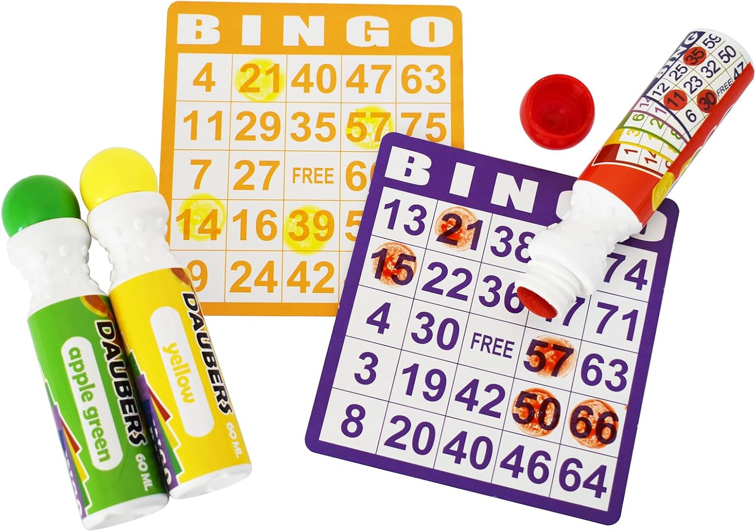 Yuanhe Bingo Daubers Dot Markers - Panit Dotters Dabbers Bulk Mixed Colors Set of 48 Pack-12Colors