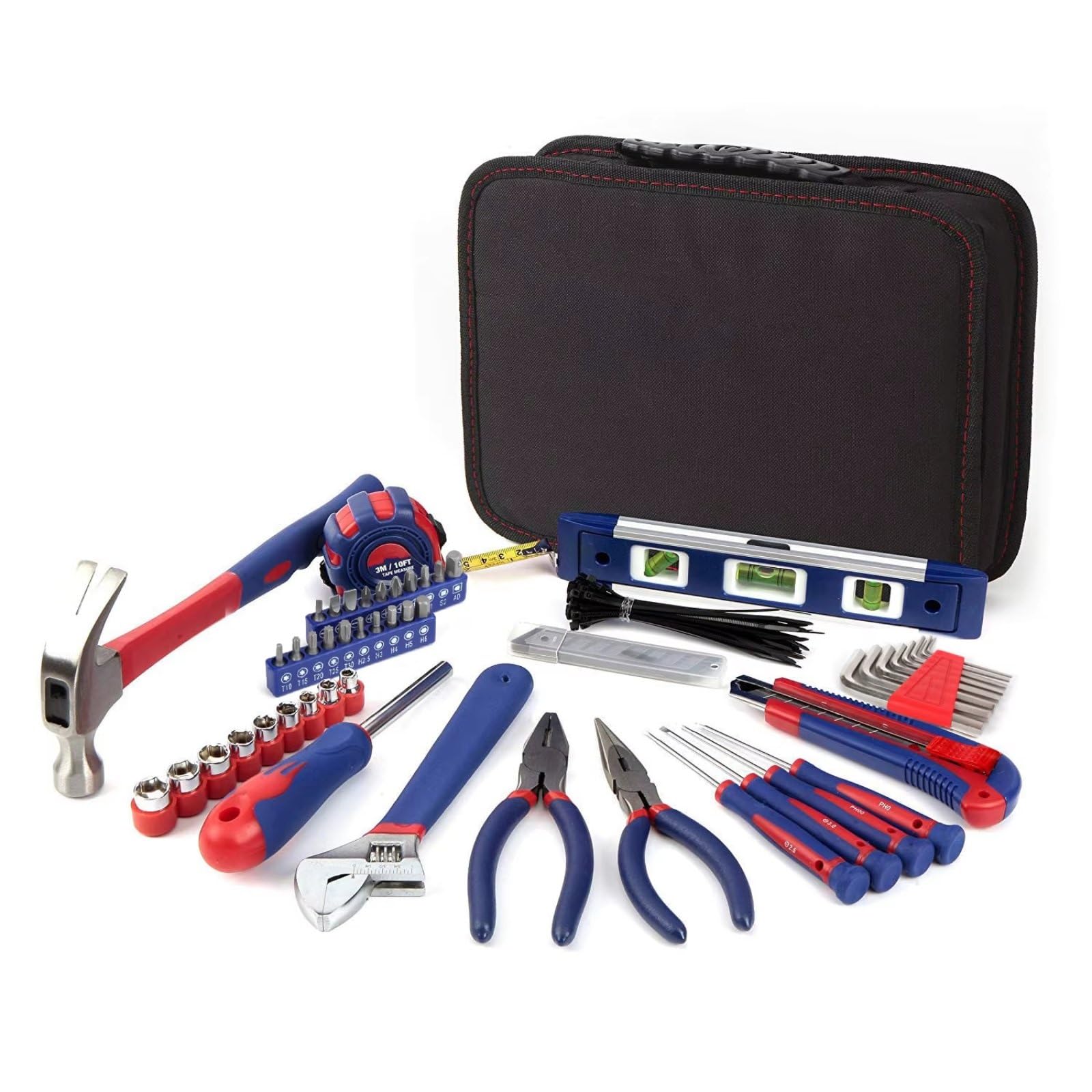 Maletín herramientas multiusos Juego Herramientas PC Para Reparación Automóviles Kit Herramientas Para El Hogar Llave Mango Trinquete Liberación Rápida Herramientas Mano 100