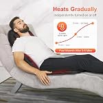 COMFIER Coussin de massage pour siège avec chaleur - Massager pour chaise, 3 coussins chauffants, 10 moteurs de vibration, Tapis de massage pour le dos à utiliser au bureau ou à la maison