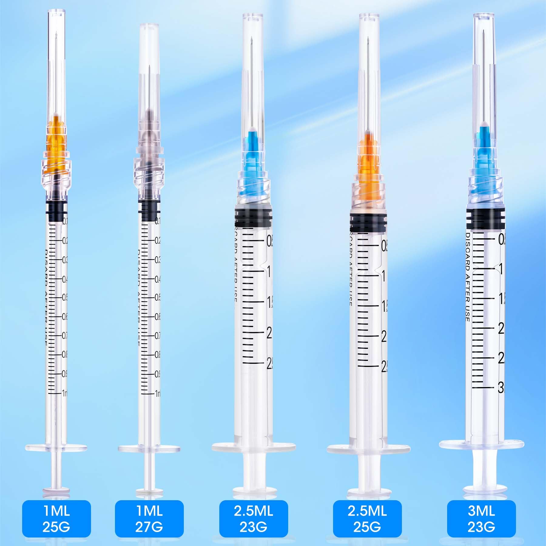 1ml Syringes with 25G 1inch Needle,100 Pack — Amazon image 6