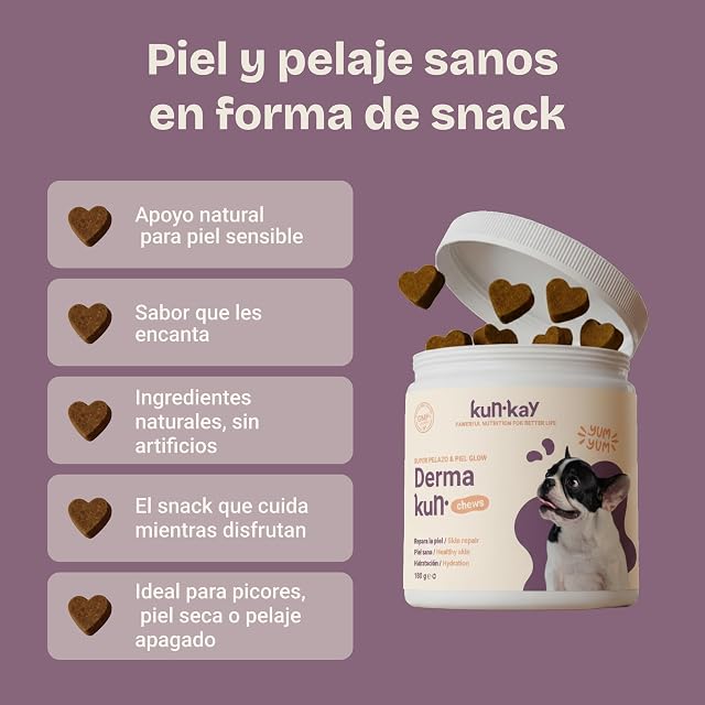 Foto 4 de 4 de Dermakun Chews Perros - Suplemento para Piel y Pelo con Omega 3 y Biotina