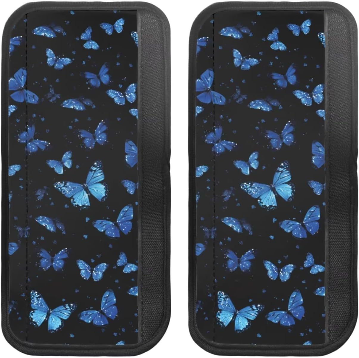 4 PCS Refrigerator Door Handle Covers Sturdy Neoprene Kitchen Appliance Gloves Fridge Dishwasher Oven Handle Sleeve Protector Cozy Home Decor, Butterfly Blue Black