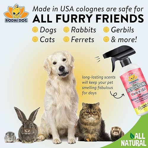 Vista 26 de Bodhi Dog - Colonia natural para mascotas, aerosol corporal prémium para perros y gatos, aroma limpio y fresco, cualidades de acondicionamiento