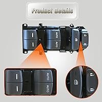 Vista 5 de Interruptor de ventana principal de repuesto para Honda Civic EX 2016 2017 2018 2019 2020 2021 SI Touring Reemplazo #35750TBAA42, 35750TBAA41