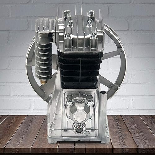 Miniatura 6 de 2055-1.5KW-2HP Bomba de compresor de cilindro gemelo Cabeza del motor de la cabeza del compresor del cilindro de pistón lubricado con aceite