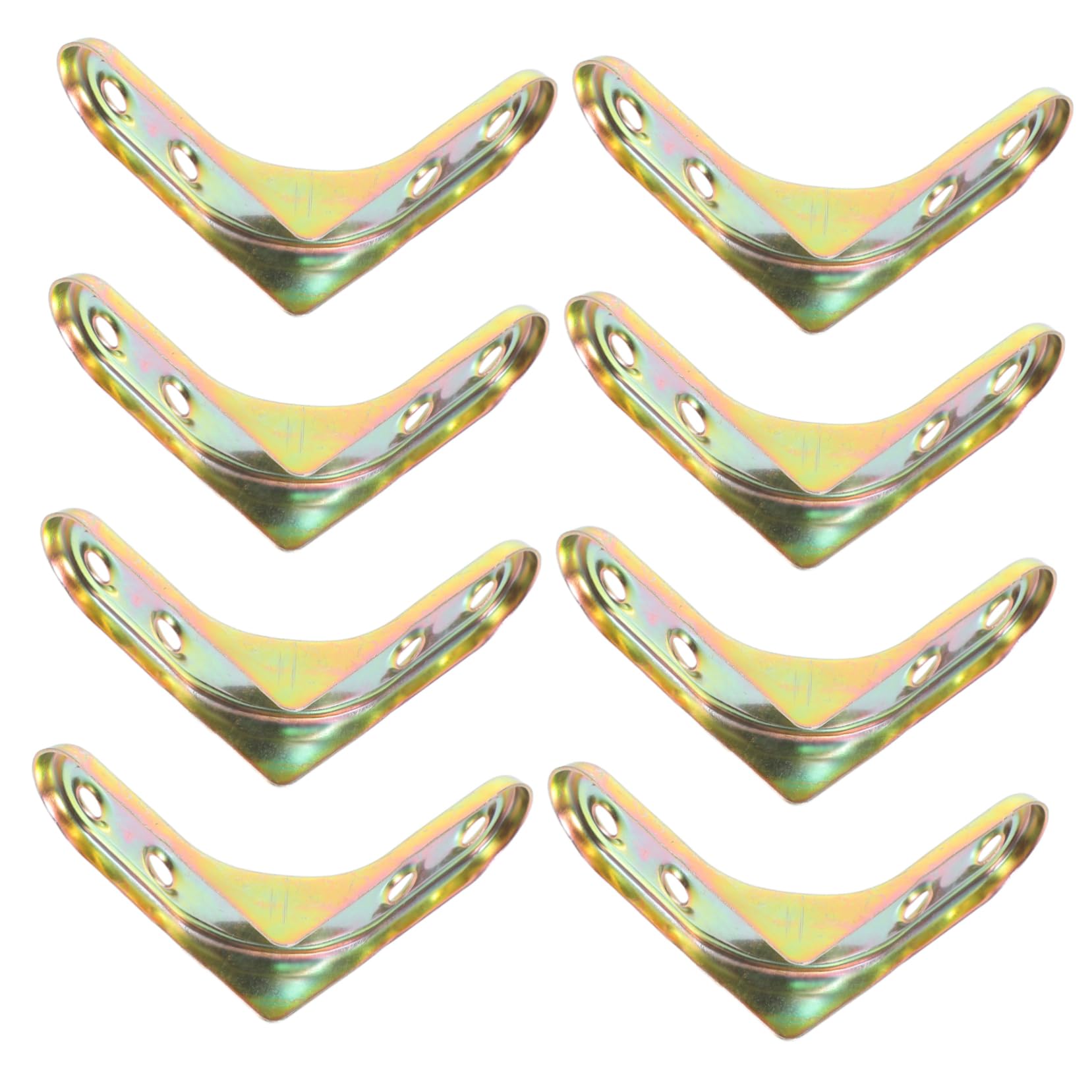 Cabilock 8PCS Heavy Duty Iron Corner Brackets for Furniture Cabinets and Shelves Cold Rolled Right Angle Connectors for Secure Support and Easy Installation
