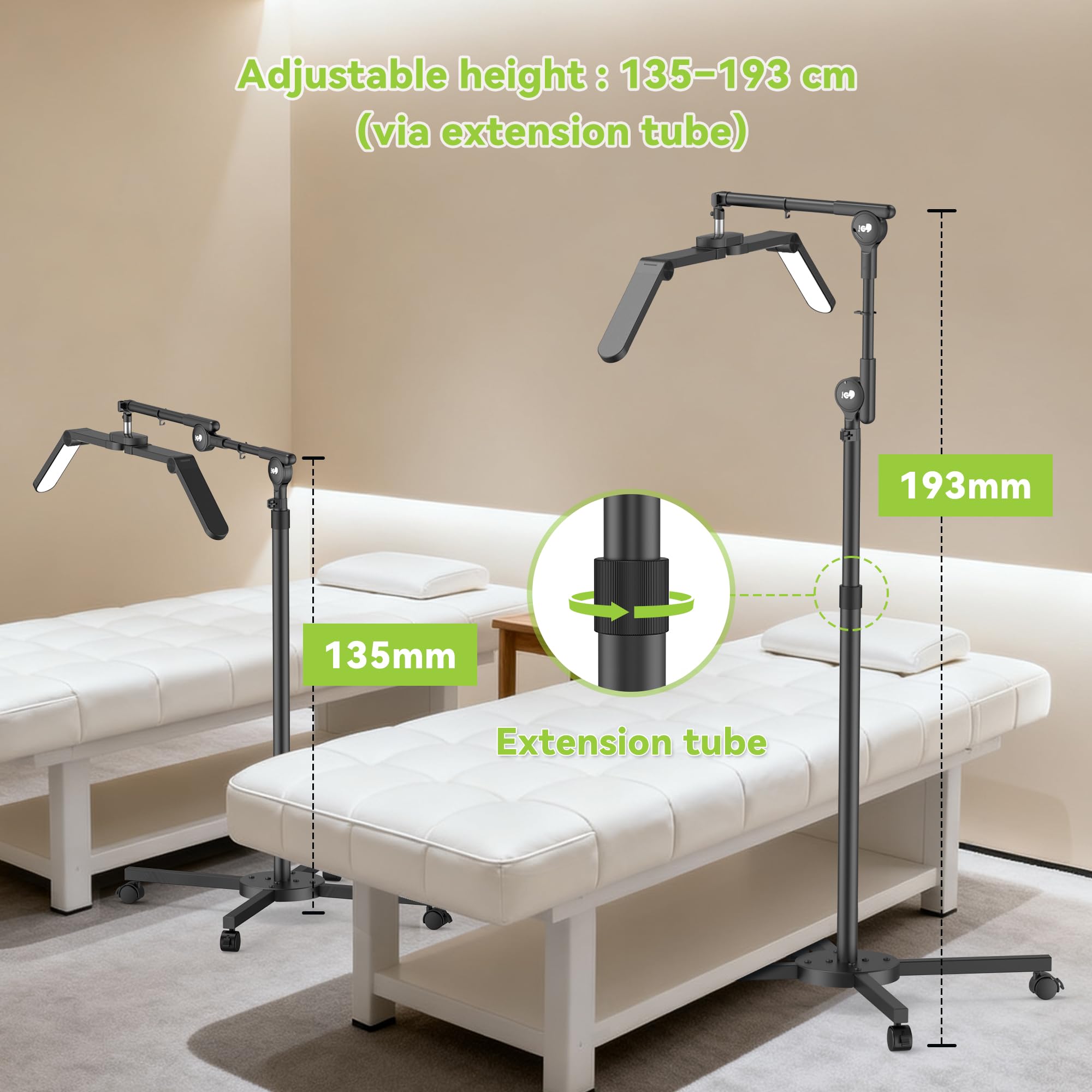 STASUN Półksiężyc lampa stojąca - czarna