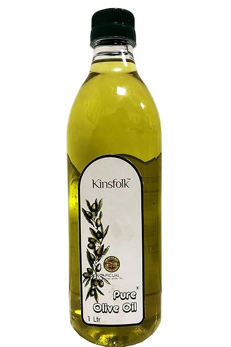 Kinsfolk PURE Olive Oil, Premium Cooking Oil, Perfect for Frying, Dressing, Garnishing and Drizzling on Salads, Good for Health, Digestion and Heart, Daily Use - 1 Ltr