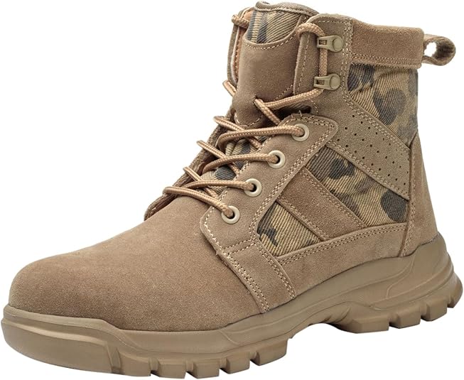 Herren Sicherheitsstiefel Mit Stahlkappe – Wasserdicht, Rutschfest, Leicht, Für Arbeit & Outdoor