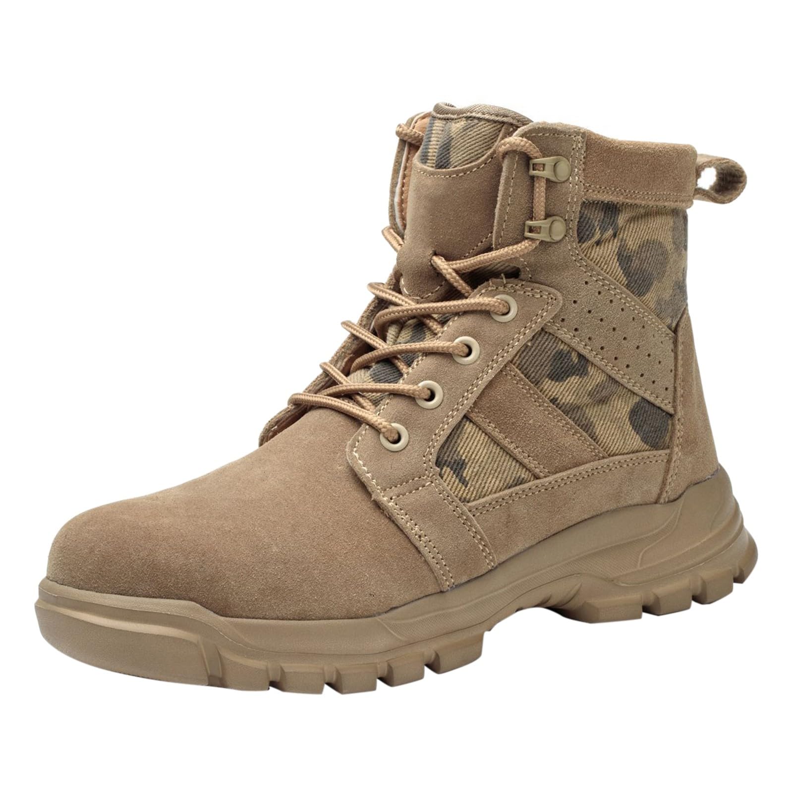 Tactische laarzen voor heren,Outdoor Work Walking Combat Boots Hoge veterschoenen Militaire laarzen,Black- 42/UK 8/US 8.5