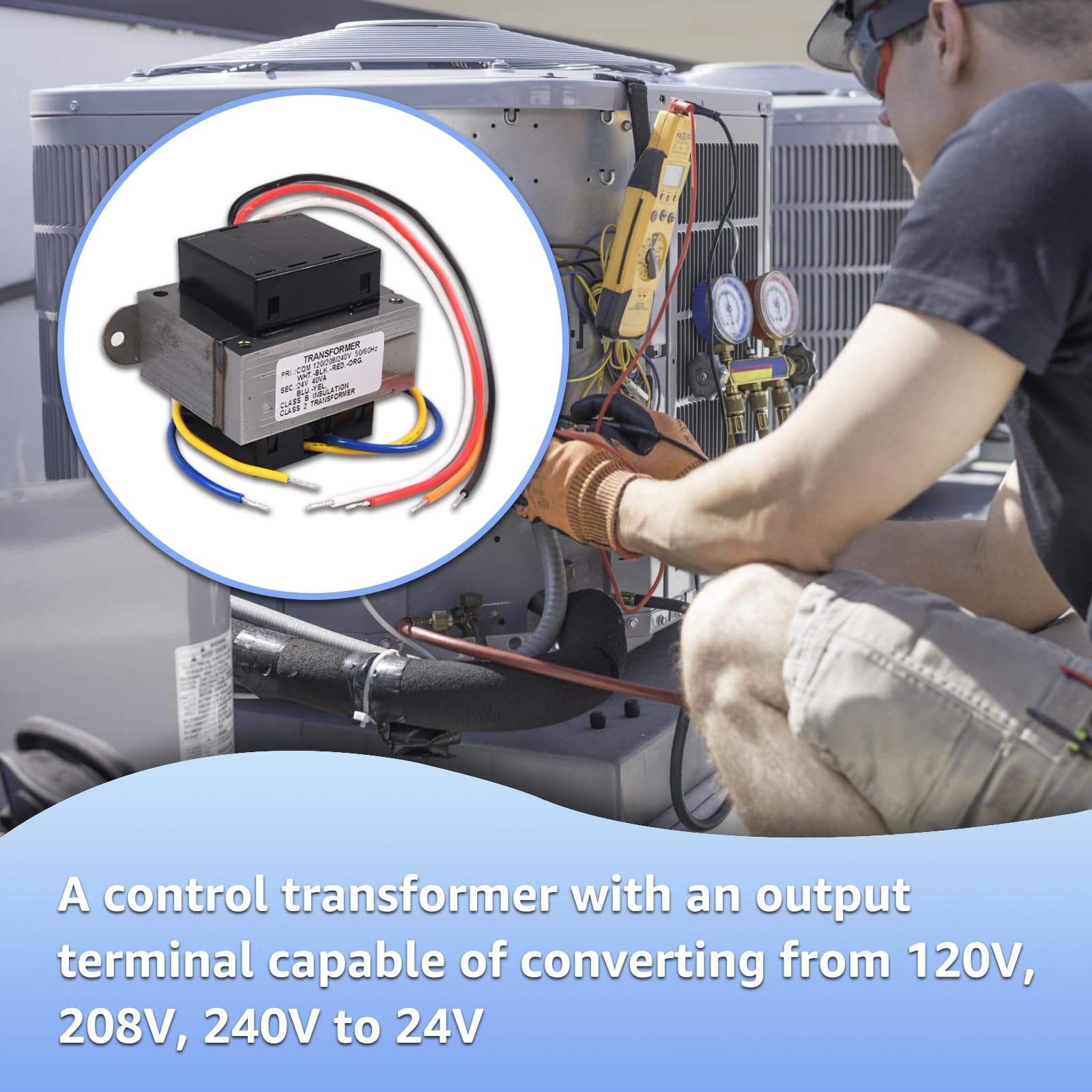 Transformador 50354 40VA-120/208/240V a 24V compatible con Mars Transformer