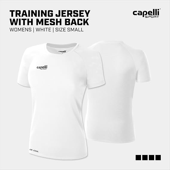 Capelli Sport Women's Women's Workout Top, Short Sleeve Crew Neck Exercise Training Jersey