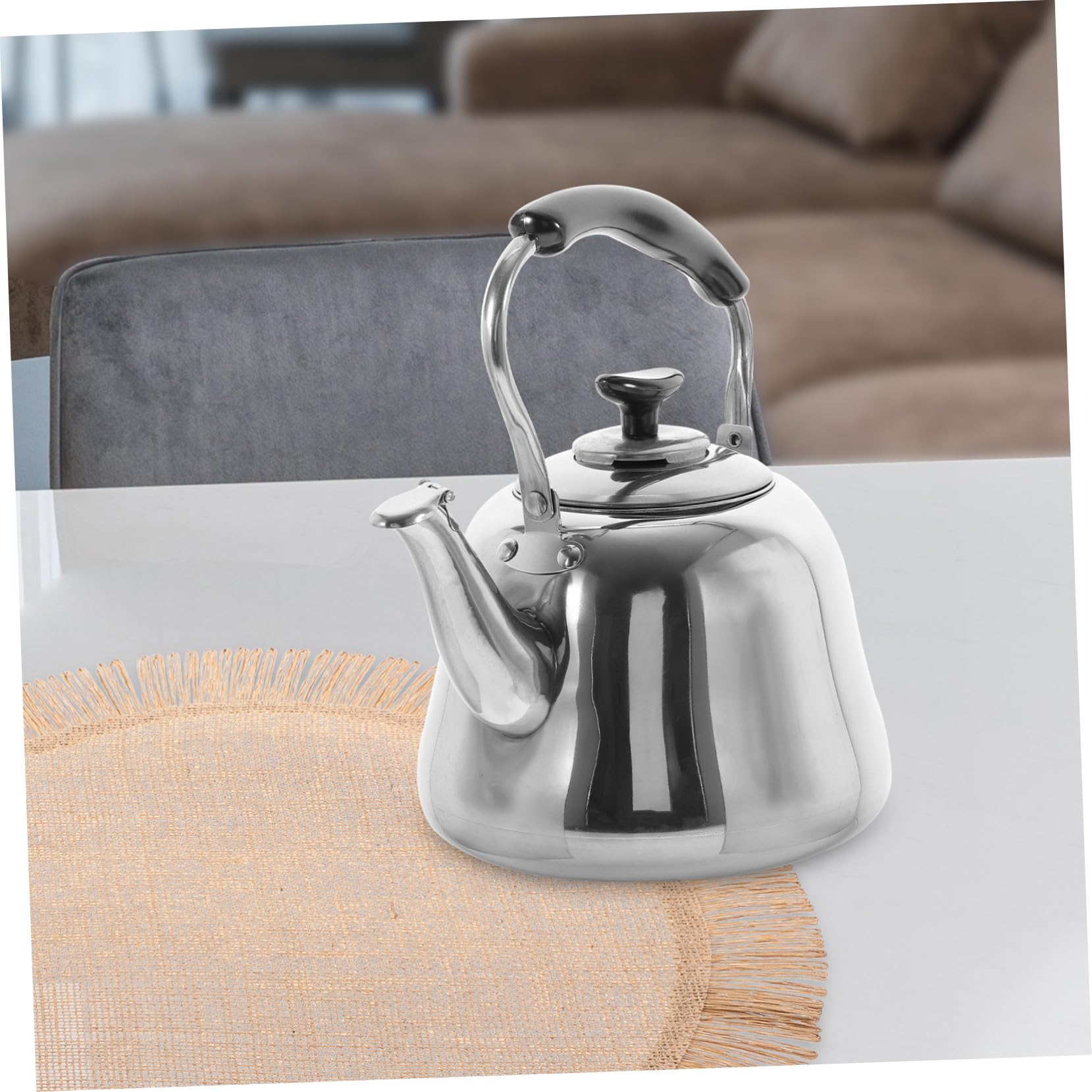 Hervidor Silbante de Acero Inoxidable 2l para Cocina | Mango Antiescaldamiento, Color Plata, Capacidad Doméstica, Uso en Inducción y Estufa