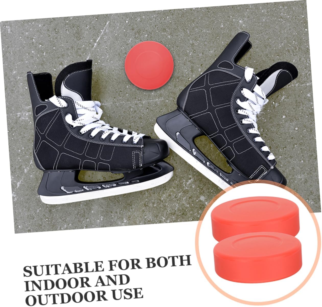 Abaodam Dumb Puck Hockey Rubber Puck Pucks Red