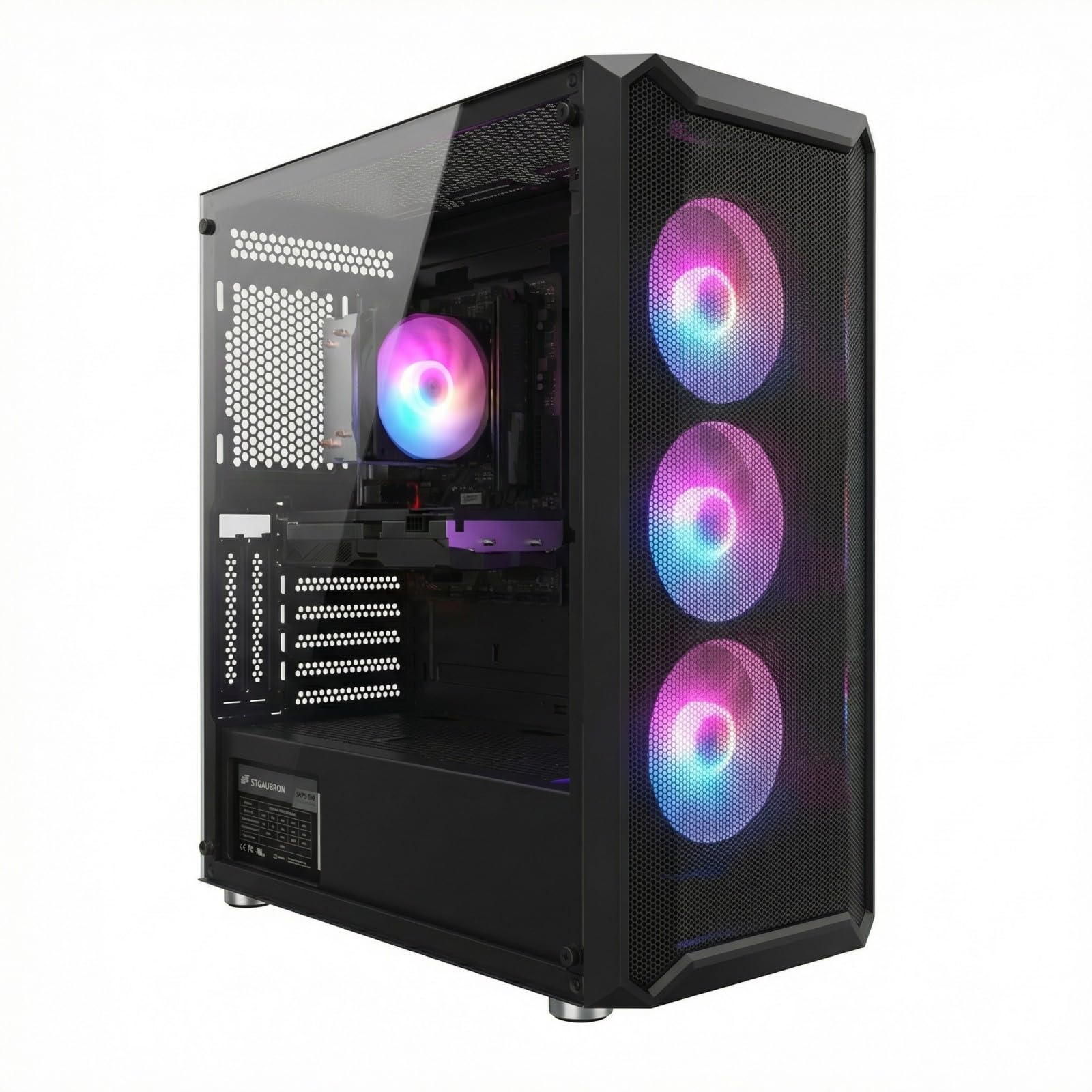 STGSivir PC Gaming Fisso, Computer Gaming, Corei7 fino a 4.0GHz, GeForceRTX 3060 12GB GDDR6, 32GB DDR4 RAM, 1TB SSD, WIFI 6, BT 5.0, ventole RGB x3 Windows11 Pro