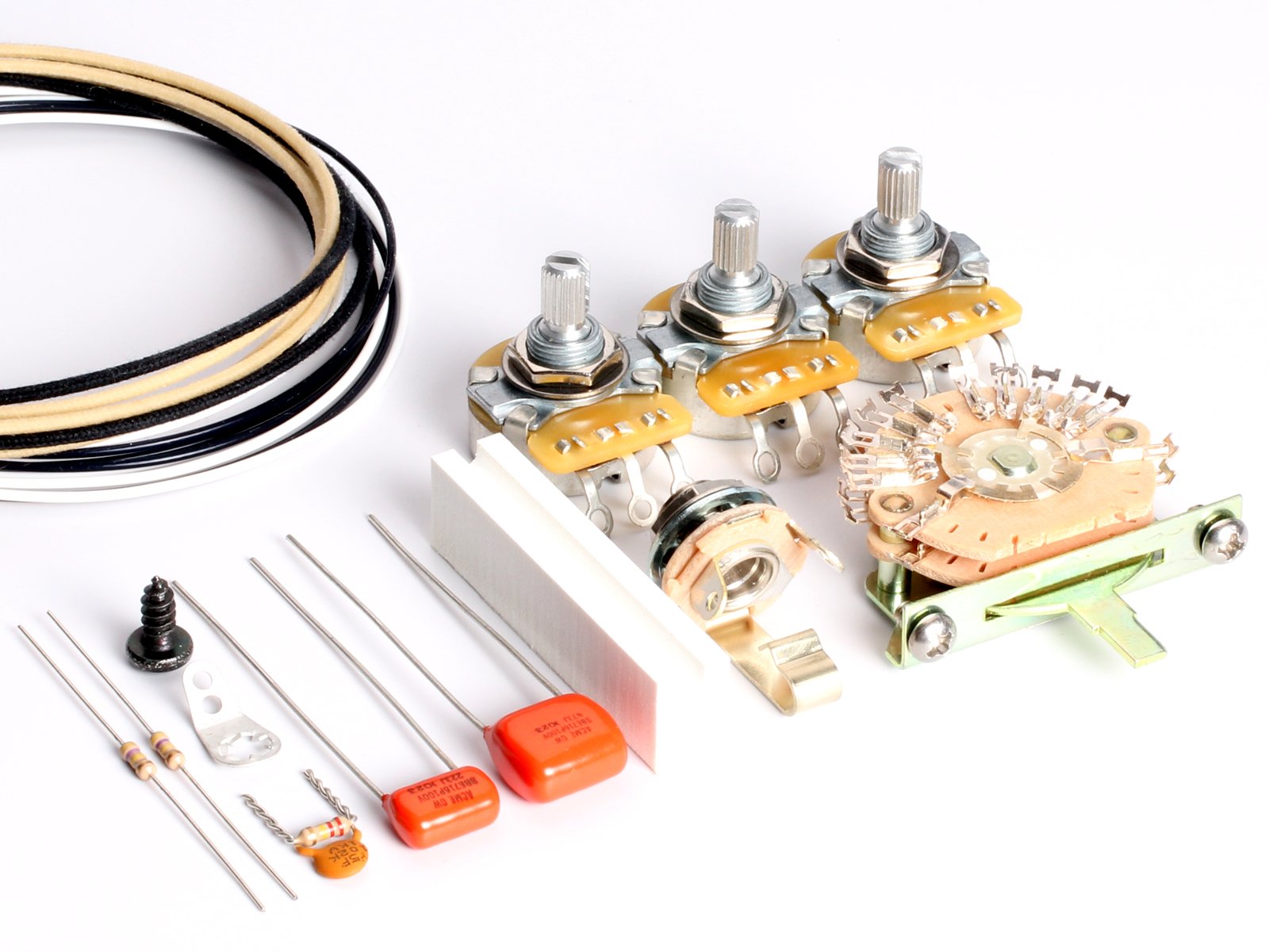 ToneShapers Wiring Kit, for Stratocaster HH (Requires 4-Conductor Humbuckers)
