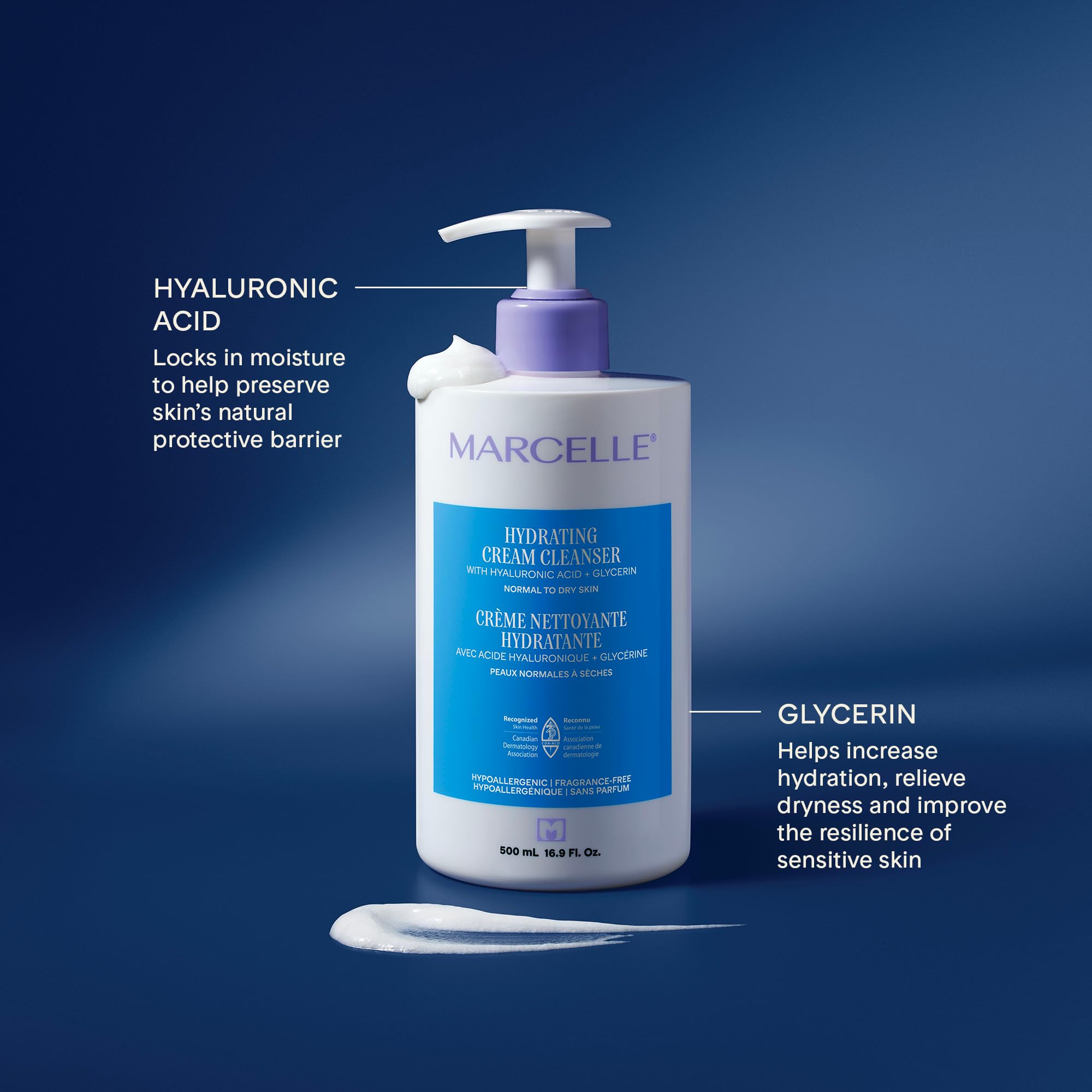 Marcelle Hydrating Cream Cleanser, for Normal to Dry Skin, with