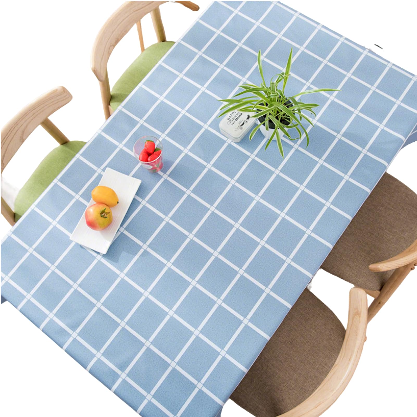 Manteles Mesa Antimanchas Rectangular, Mantel Exterior Impermeable, Manteles Pequeño Protector, Repelente al Agua y la Suciedad Gracias al fiable Efecto Loto