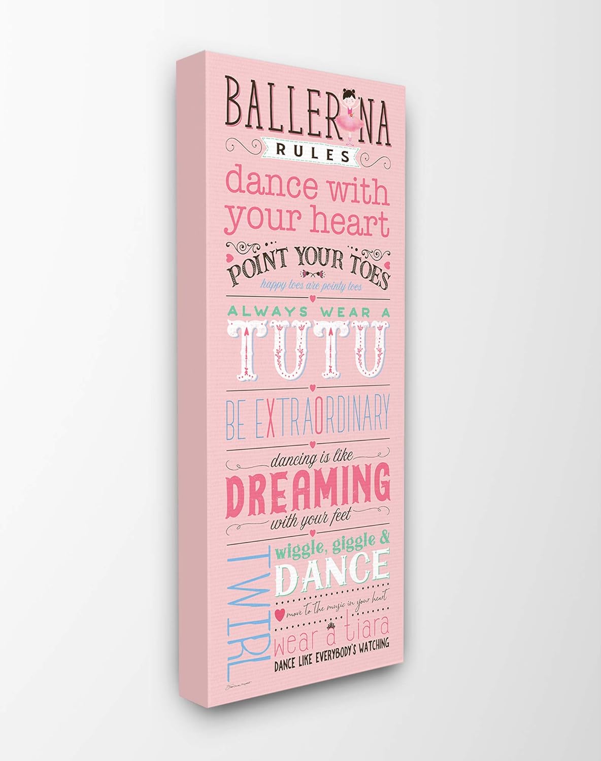 The Kids Room by Stupell Pink Ballerina Rules Dance with