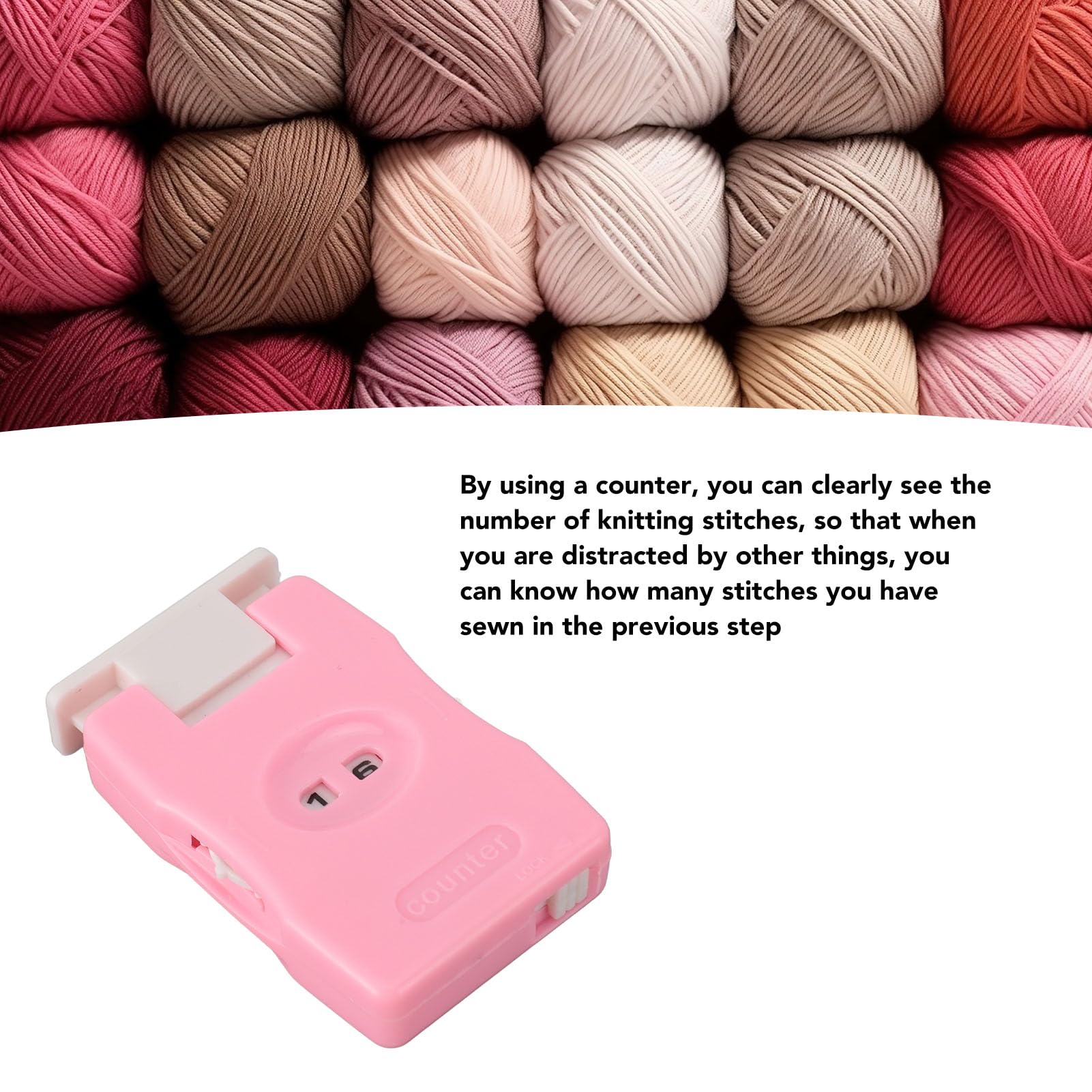 Contatore per Maglieria in Plastica Contatore per Righe Segnapunti per Maglieria all'Uncinetto per Accessori per Utensili da Cucito per Anelli di Fila Colore Blu e Rosso(1XL + 1XS